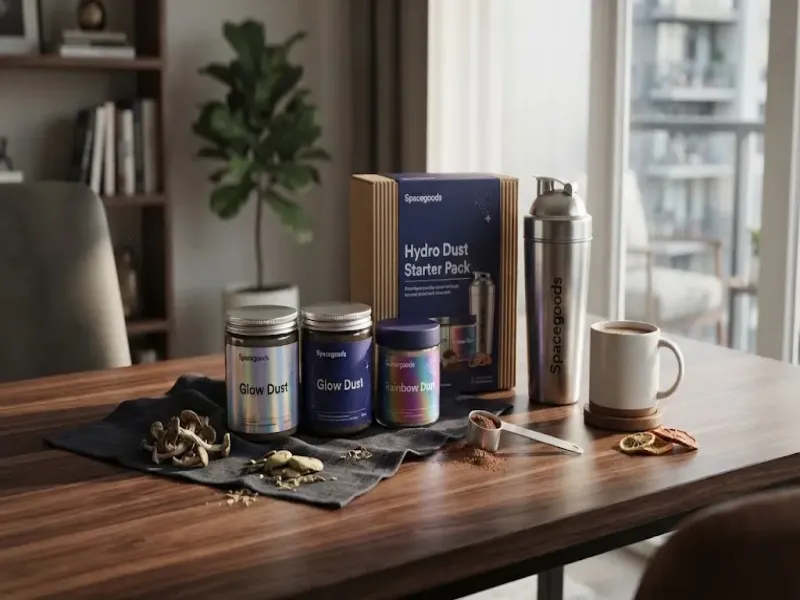 Spacegoods Rainbow Dust Mushroom Blend Functional Powders Wellness Bundles and Accessories