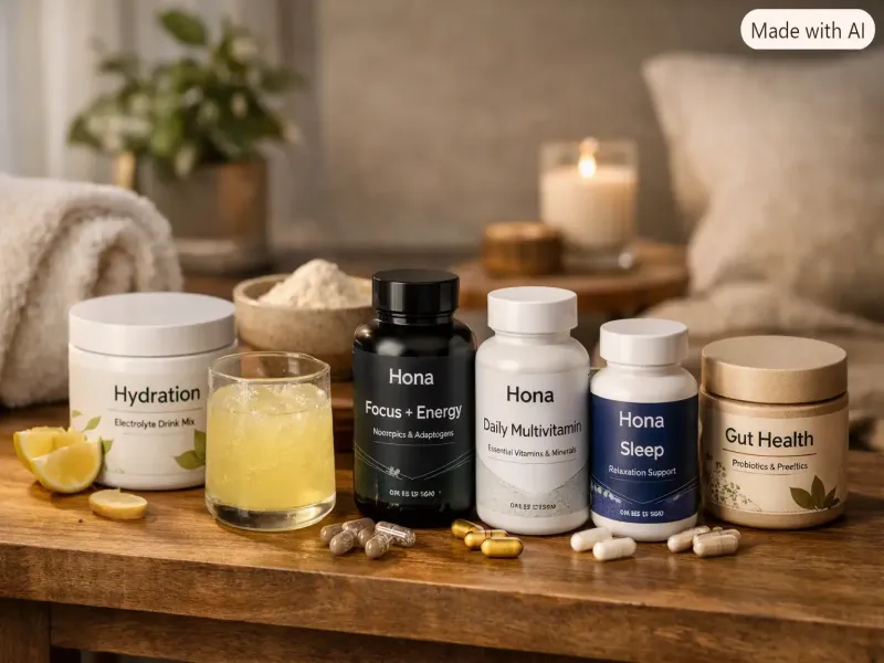 Hona Premium Wellness Supplements For Focus Energy Sleep And Daily Health